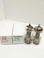 Lot of 2 RCA Sylvania 5965 E180CC Tested VACUUM TUBE Strong O-Getter Grey Plate
