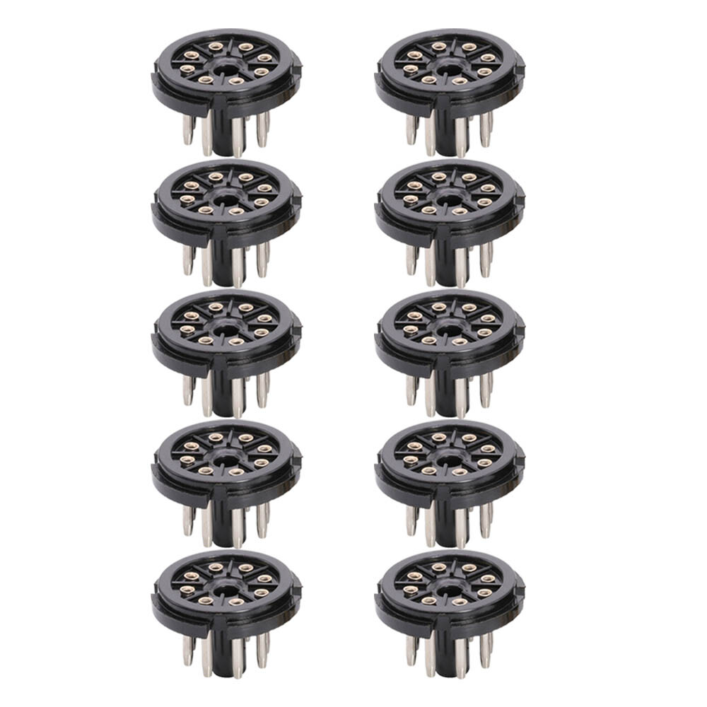 10Pcs 8Pin Octal Bakelite Tube Base Socket Saver Adapter for EL34 EL34 6N8P USA