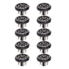 10Pcs 8Pin Octal Bakelite Tube Base Socket Saver Adapter for EL34 EL34 6N8P USA