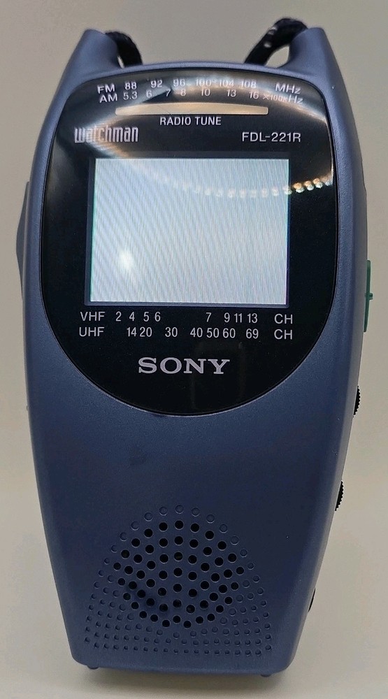 Sony Watchman FDL-221R 2.2&Prime; Color LCD Television Combo FM/AM Radio (BLUE) TESTED