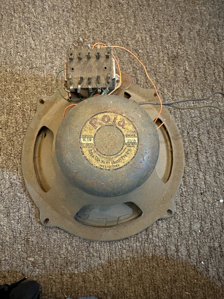 Vintage Rola K10 Speaker Driver – Australia 1000 Ohm 1944 Electrodynamic 10&Prime;