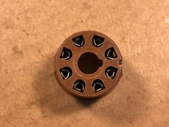 10 NOS Vintage Brown 8-Pin Octal Vacuum Tube Sockets PC BOARD MOUNT PCB