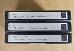 Sony Betamax « blank » Tapes « 1993 F1 Grand Prix GERMANY HUNGARY BELGIUM » « blanks »