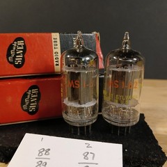 Matched Pair 1962 MS – Sylvania 6211 Audio Tubes Tested 88/84 and 87/89 min 55