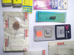 Lot of 13 Vintage Electronic Parts RCA, Sprauge,Sylvania, Beckman New old Stock