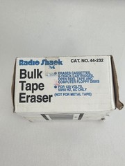 VINTAGE RADIO SHACK BULK MAGNETIC TAPE ERASER 44-232 W/ BOX & SAFETY INSTRUCTION