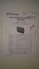 JC Penney 3246 service manual original repair book tuner radio tape player