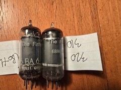 8 tubes 6BE6 6BA6 W. Germany G. Britain Fisher console tubes