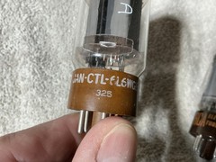PAIR Vacuum Tubes 5881 RCA Tung-sol BROWN Tested On Amplitrex At-1000 82-85%