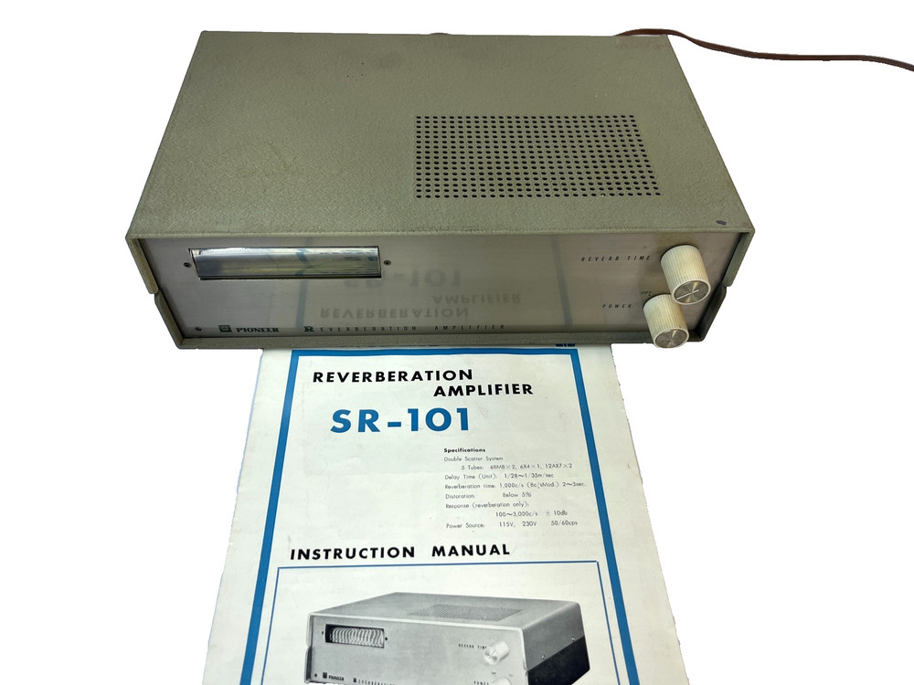 Pioneer SR-101 Vintage Tube Reverberation Amplifier with Manual, Made in Japan