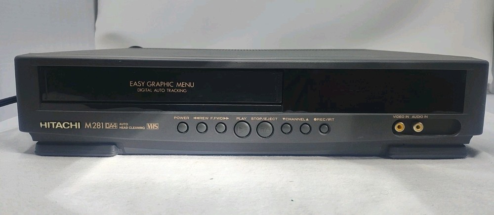 Hitachi VT-M281A 4-Head VHS Video Cassette Player No Remote Tested And Works