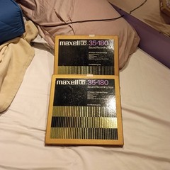 Lot of 2 Maxell UD 35-180 Sound Recording Tapes 3600 10.5 BLANK Reel to Reel