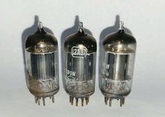 Matched 3 RCA 12AU7 Long 17mm Plates Angled D Getter Tubes 300B SE Amp *Test NOS