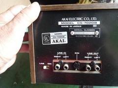 Akai CS-702DII Stereo Cassette Deck Vintage Silver Face Wood Cabinet Tested