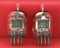 Two GE 6386 Tubes /Amplitrex Tested +100%/D Get /x3 Mica /Black Plates 1958 Date