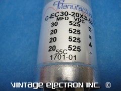 NEW Quad Multi Section Can Capacitor: 30/20/20/20uF @ 525VDC – Dynaco Stereo 70