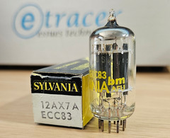 12AX7A SYLVANIA VINTAGE TUBE 17MM PLATE 12AX7 NOS NIB (1967) *eTRACER* #12K