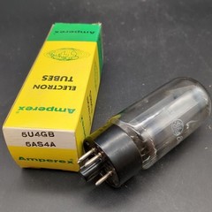 One 5U4GB / 5AS4A Tube, By Amperex, Tall Bottle, New Tube