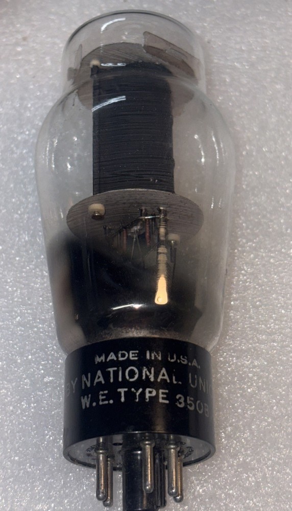 Western Electric National Union Type 350B 1950s Vacuum Tube Amplitrex 85% RARE