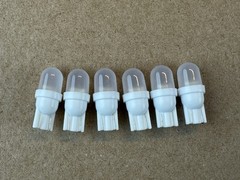 6 FROSTED Warm White 8V Wedge Lamp LED Light Bulbs fr Pioneer Project/One Sansui