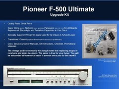 Pioneer F-500 Tuner Ultimate Restoration Kit – Wima, OnSemi, Nichicon