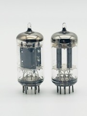 x2 Vintage PAIR Telefunken 12AU7 ECC82 Preamp Vacuum Tubes Diamond Bottom J6
