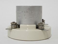 RCA vacuum tube socket for 211, 845, 805, 872, 203 – likely made by Johnson