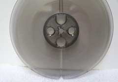 MAXELL FOGGY GRAY PLASTIC 7&Prime; inch TAKE-UP REEL for 4-track 3.75 ips 7.5 ips