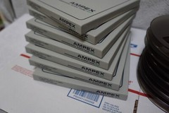 7 AMPEX 631 PLASTIC EMPTY TAKE-UP REEL & BOX 7 INCH for 4-track 3.75 ips 7.5 ips