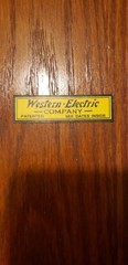 WESTERN ELECTRIC 317 LOGO DECAL 1911-1915