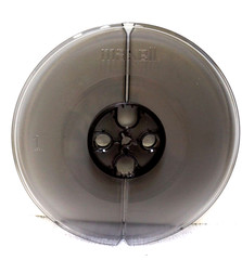 MAXELL FOGGY GRAY PLASTIC 7&Prime; inch TAKE-UP REEL for 4-track 3.75 ips 7.5 ips