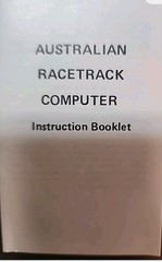 New Rare Vintage Australian Racetrack Computer Calculator in Box With Manual