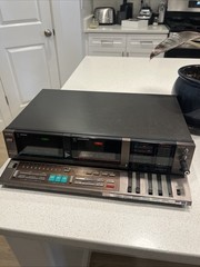 Vintage Aiwa WX 220 Stereo Dual Cassette Deck RARe Untested