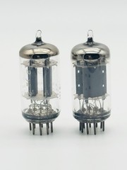 x2 Vintage PAIR Telefunken 12AU7 ECC82 Preamp Vacuum Tubes Diamond Bottom J6