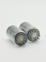 x2 Vintage PAIR Telefunken 12AU7 ECC82 Preamp Vacuum Tubes Diamond Bottom J6