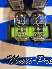 New In Box Gain & GM Matched Pair Tung-Sol Reissue 12AX7 Preamp Tubes
