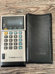 Vintage Canon Multi 8 Palmtronic Electronic Calculator with Case