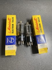 Pair Philips Miniwatt Ekectron 6BQ6GTB Vacuum Valves NOS Aus Made