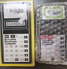 New Rare Vintage Australian Racetrack Computer Calculator in Box With Manual