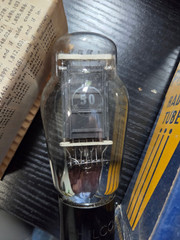 NOS PHILCO Type # 50 Single Black Plate Vacuum Tube Tested TV7D/U