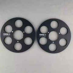 1 Pair Pro 10.5&Prime; FOSTEX Black 1/4&Prime; Aluminium Tape Reels For R2R Tape Recorders