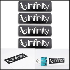 Infinity logo badge Sticker Decal DIY waterproof 90mm(3.54&Prime;)X30mm(1.18&Prime;)