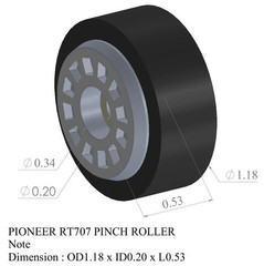 Pair of Pioneer RT-707/701 Pinch Rollers – Precision Replacement –Green–1Yr WRT
