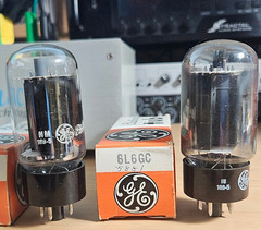 6L6GC GENERAL ELECTRIC PREMIUM MATCHED QUAD OF TUBES NOS NIB *eTRACER* #12B84