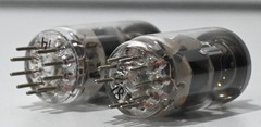 2x TUNGSRAM ECC88 1960s-1970s Top Ring Getter Made in Hungary Amplitrex Tested