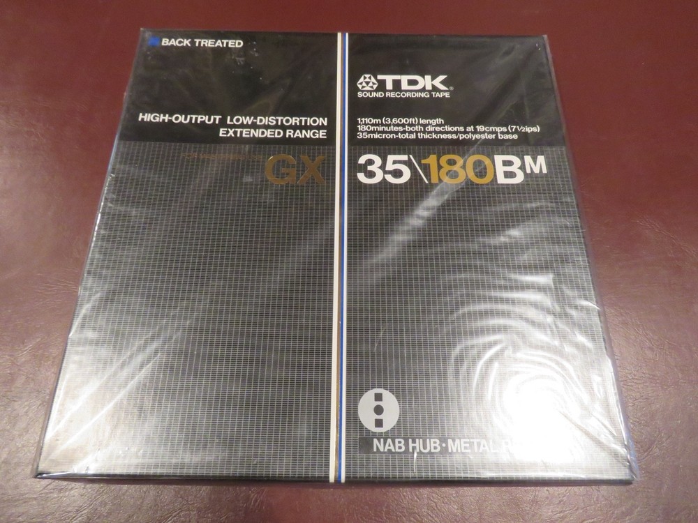 TDK GX 35/180BM Reel to Reel Tape 10.5&Prime; Metal Reel NEW & Sealed