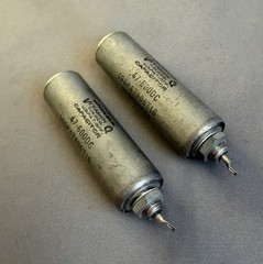 Pair .47 uF 600V Sprague Vitamin Q 196P PIO chassis mount style tone caps