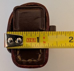 vintage 1950s-60s mono In-Ear Earbud 6.35mm with Leather Case made in JAPAN
