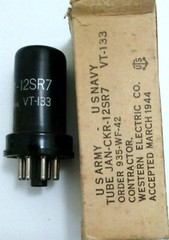 U.S.A. 12SR7 /VT-133 TUBE RCA TESTED & BOXED VINTAGE US GOVERNMENT SURPLUS