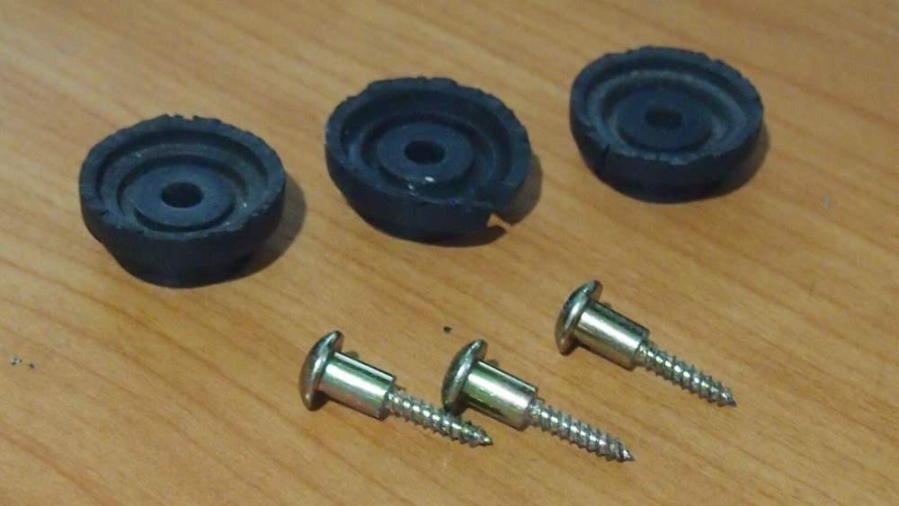 SET OF 3 Pioneer PL-514/516/518 Screws Turntable Feet Attaching READ